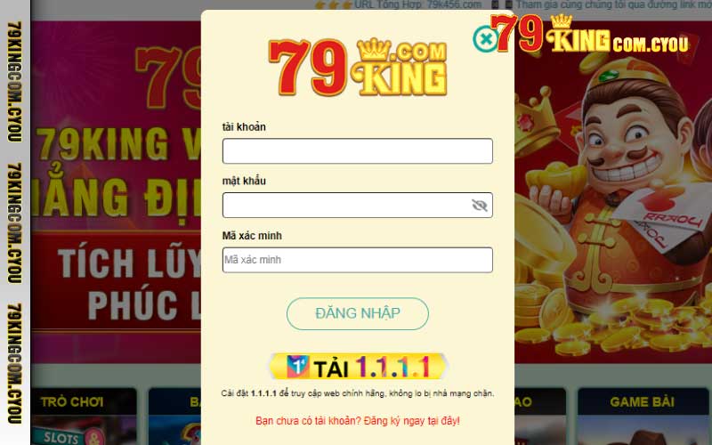 Đăng nhập 79King trải nghiệm sản phẩm cá cược