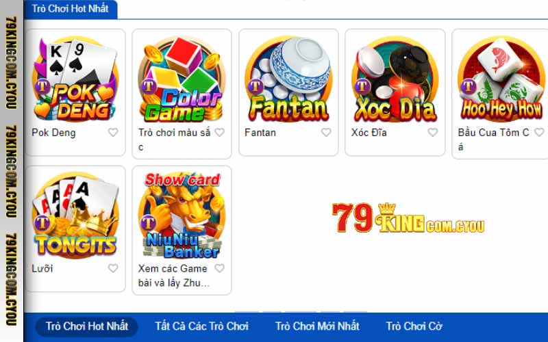 TOP game bài 79King hot nhất